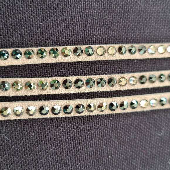 Copy of Brown NWT Swarovski Suede Wrap barcelet.  Brown and/or Light Grey - Picture 4 of 15